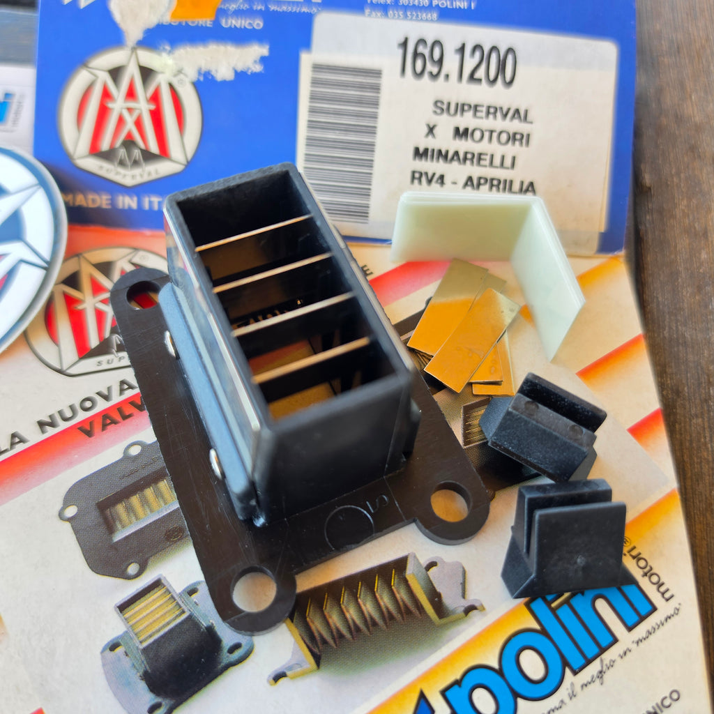 Valvola lamelare Polini Supervalve per Minarelli RV4 e APRILIA