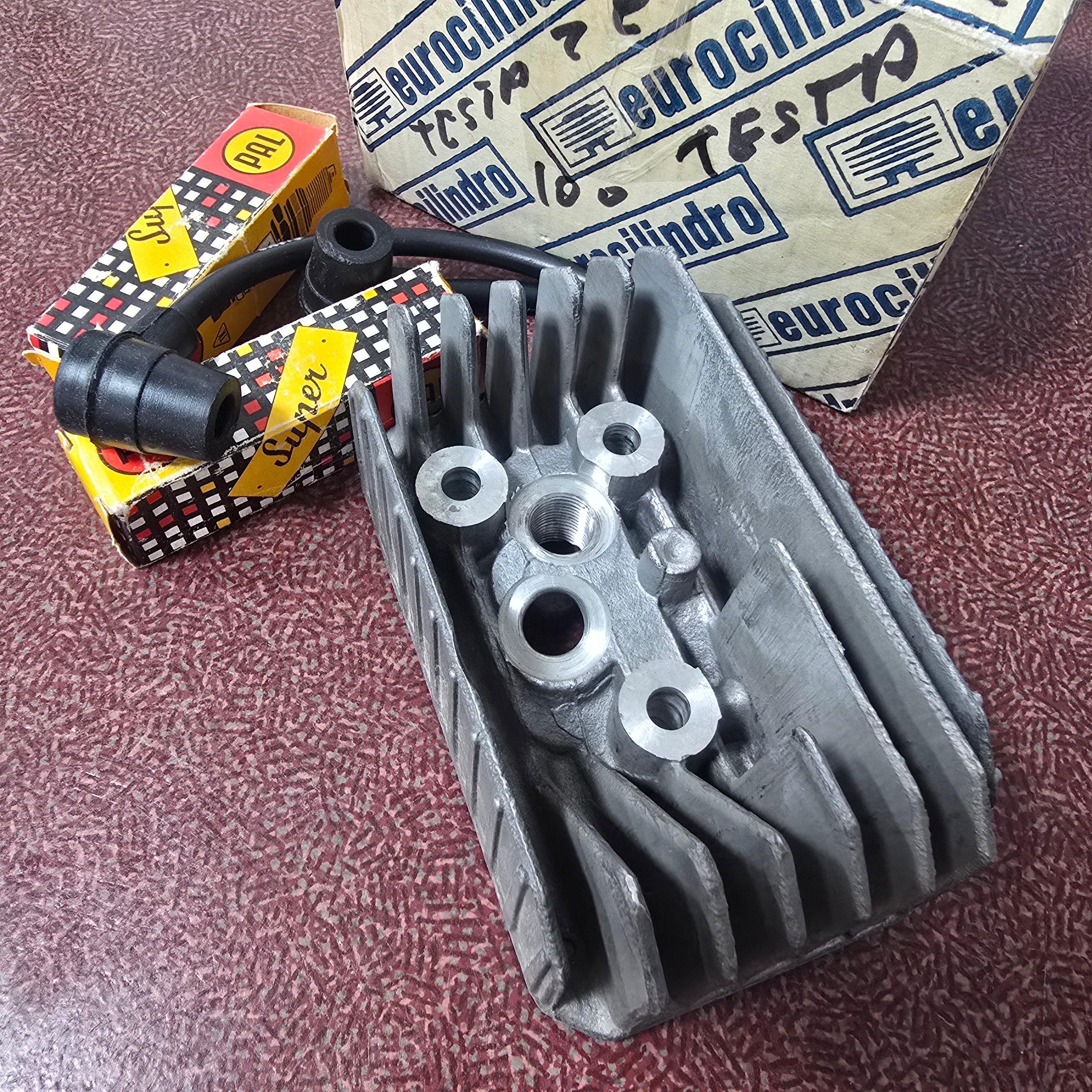 Rarissimo kit testa + cilindro eurocilindro per piaggio ciao si bravo d41 sp12 twinspark