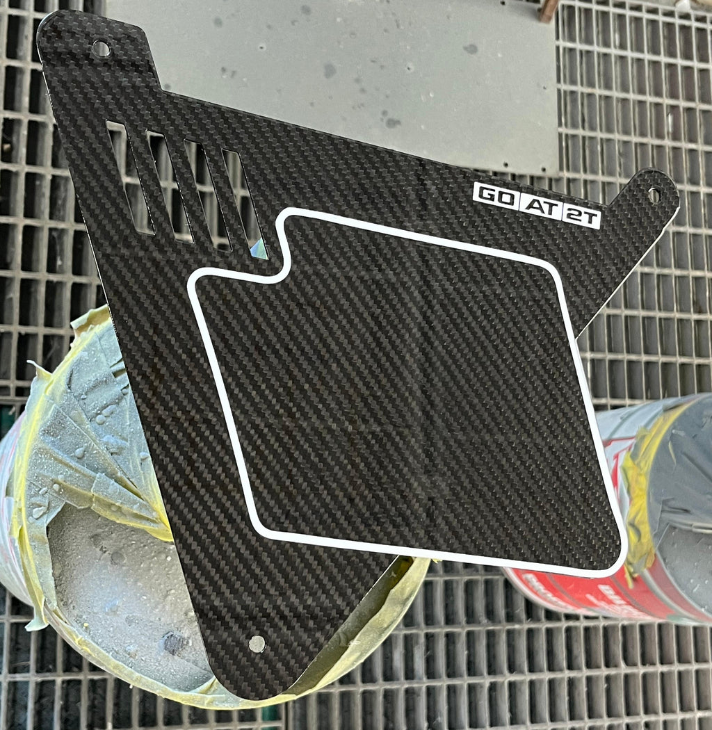 Fianchetti portanumero per piaggio ciao in vera fibra di carbonio twill