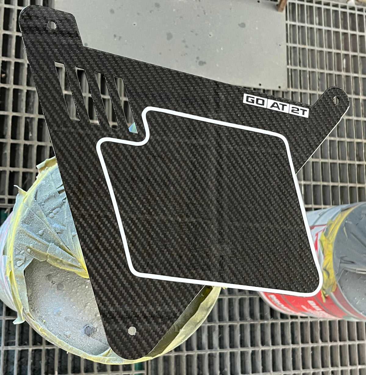 Fianchetti portanumero per piaggio ciao in vera fibra di carbonio twill
