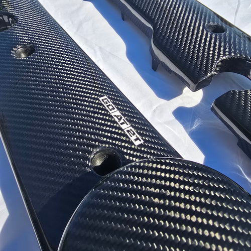 Coppia di fianchetti a Variatore per Piaggio Si in fibra di carbonio Twill