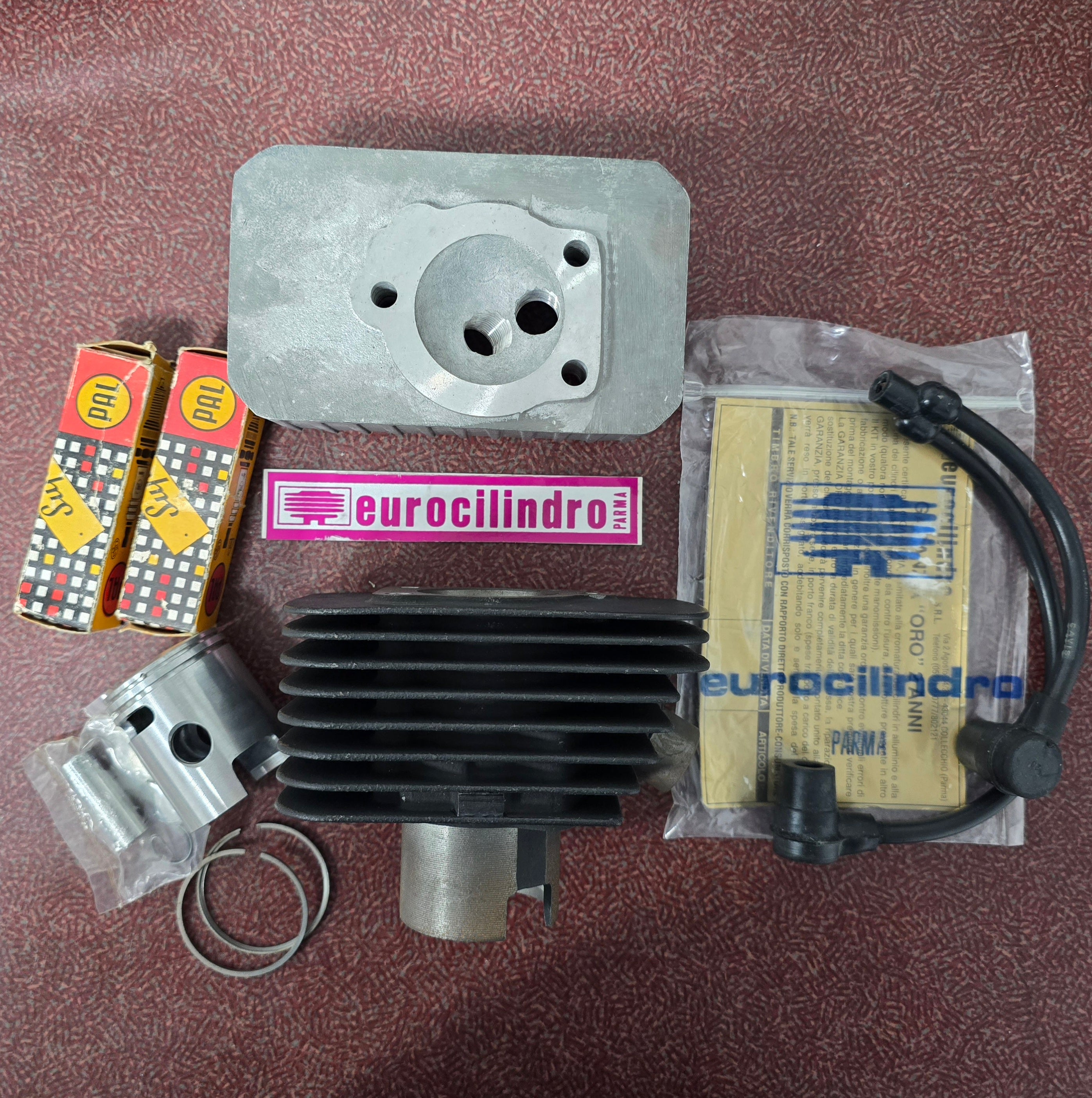Rarissimo kit testa + cilindro eurocilindro per piaggio ciao si bravo d41 sp12 twinspark